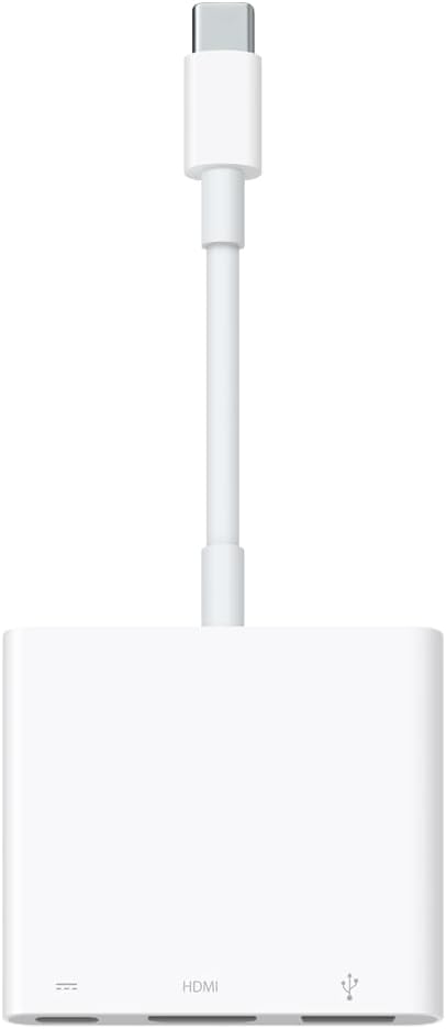 Apple USB-C Digital AV Multiport Adapter | USB-C to HDMI video output with 4K resolution, USB-A port and 60W power delivery