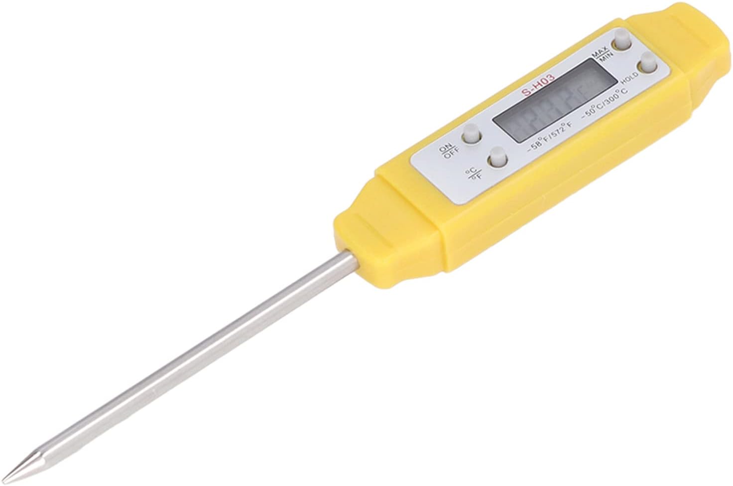 Akozon Digital Food Thermometer Automatic Calibration Pen High Accuracy Electronic Pocket Thermometer Yellow Home and Family Appliance and Decor