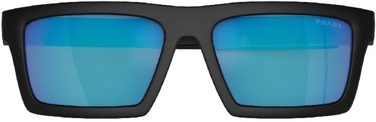Prada Linea Rossa Blue Mirror Pilot Men's Sunglasses PS 02ZSU 1BO08R 58
