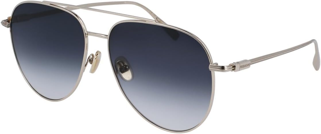 FERRAGAMO Sunglasses SF 308 S 715 Light Gold/Blue Gradient
