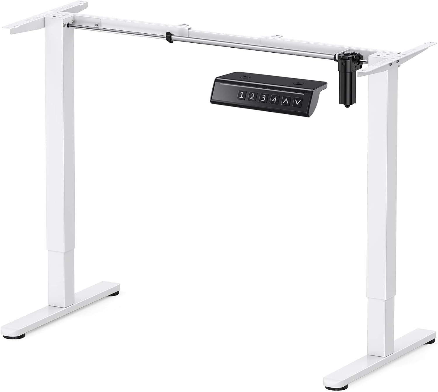 ErGear Electric Standing Desk Legs for 39.4-63.3 inch Desktops, 176 lbs | 4 memory settings,28.3-46.5 inch height range,quiet 55 dB operation,anti-collision,DIY desk frame setup,Easy Assembly,White