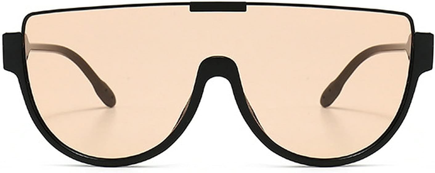 Oversized Sunglasses Women Men Luxury Big Frame Mask Glasses Goggle Flat Top Clear Eye Protection Glasses Shade UV400