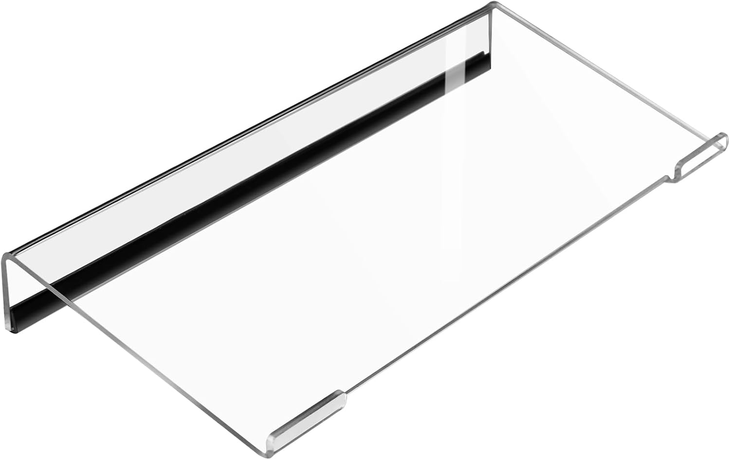 Egchi Small Computer Keyboard Stand, 11.8 x 5.1 Inch- Keyboard Tray for 78 Keys Keyboard, Acrylic Keyboard Riser Lift for Desk, keyboard Holder for Mini Computer Keyboard & Apple Magic Keyboard -Clear