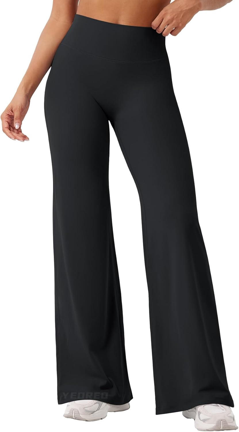 YEOREO Ease Workout Leggings Womens Straight Leggings Eddiy Gym Yoga Pants | 29"/31.5"/33"/35",No Front Seam,High Waist,Buttery,Booty Lifting,Wide Leg