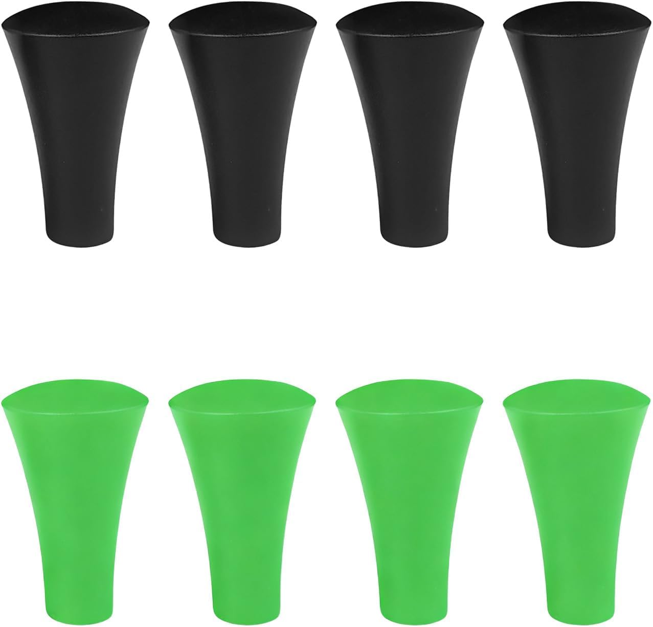8 Pack Rubber Cap Silicone Tips Replacement Parts Piece,Silicone Cap Sets,Mobile Phone Holder Rubber Tips Fits for Ram X-Grip Mounts,Non-Slip Phone Holder Accessories (4 Black + 4 Green)