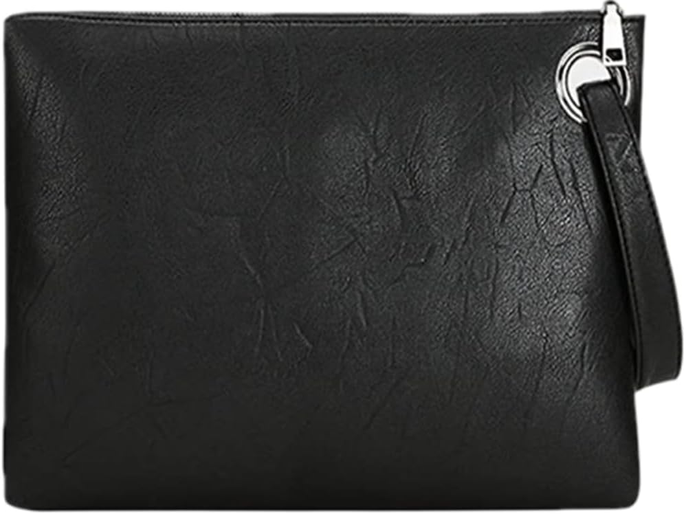 DIHKLCIO Evening Bags Purse Envelop Clutch Chain Shoulder Womens Wristlet Handbag Foldover Pouch black