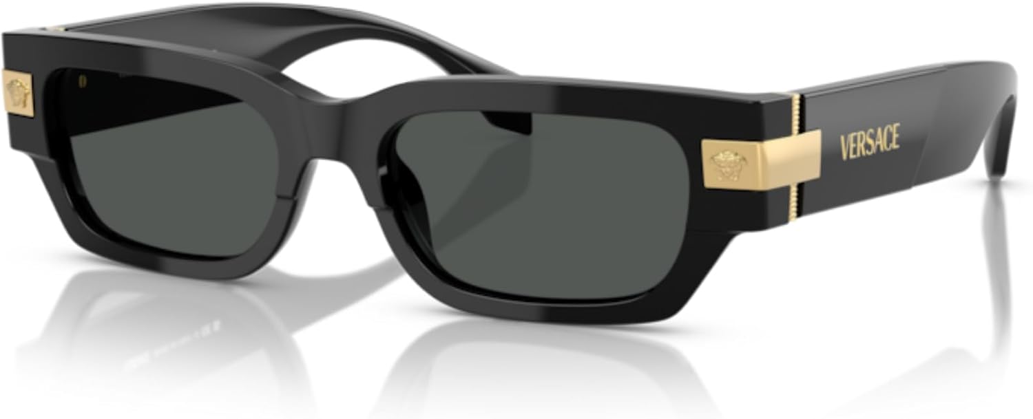 Versace VE4465 Rectangular Sunglasses for Men +BUNDLE with ACCESSORY EYEWEAR KIT