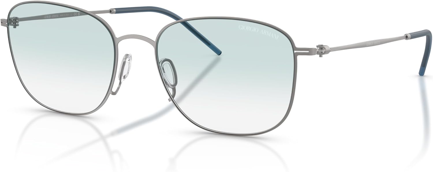 GIORGIO ARMANI Man Sunglasses Matte Black Frame, Grey Gradient Lenses, 54MM