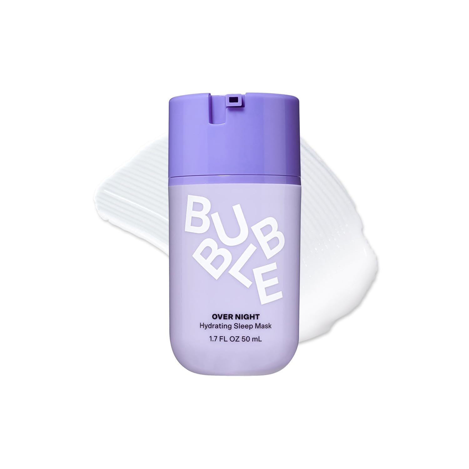 Bubble Skincare Over Night Hydrating Sleep Mask - Gentle Exfoliating Overnight Face Mask for Skin Barrier Repair - Formulated with Mandelic Acid & Sodium PCA to Hydrate, Brighten & Soothe Skin (50ml)