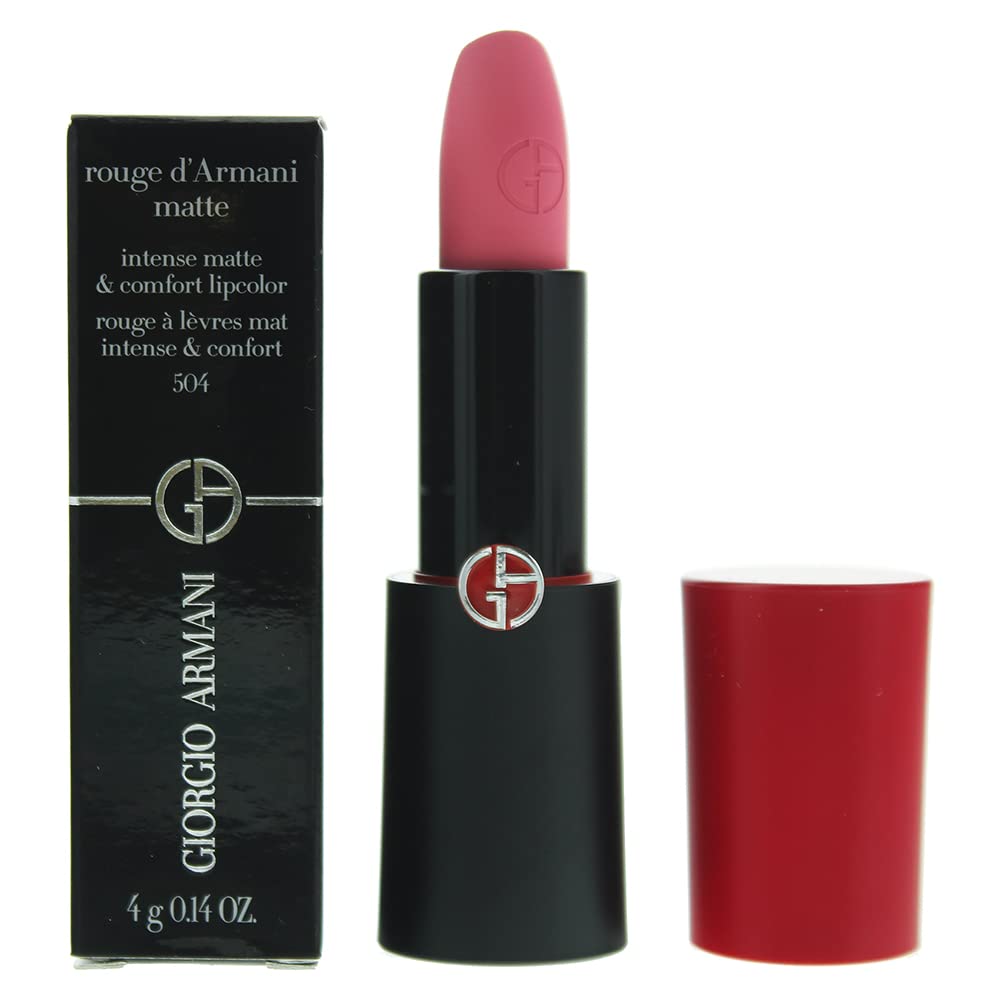 GIORGIO ARMANI ROUGE D'ARMANI MATTE INTENSE MATTE & COMFORT LIPCOLOR - # 504 RUSSIAN ROSE
