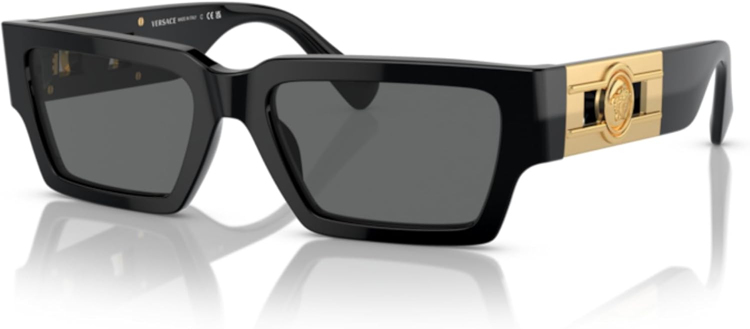 Versace VE4459 Rectangular Sunglasses for Men for Women +BUNDLE with ACCESSORY EYEWEAR KIT