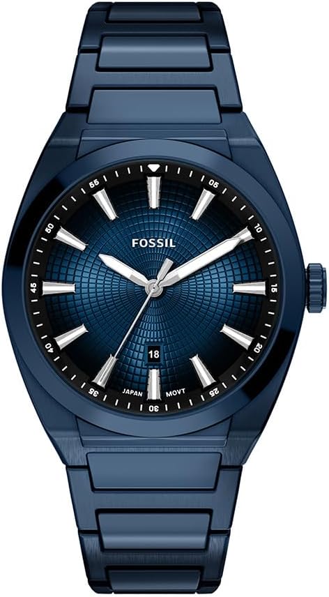 Fossil Everett Three-Hand Navy Stainless Steel Men's Watch