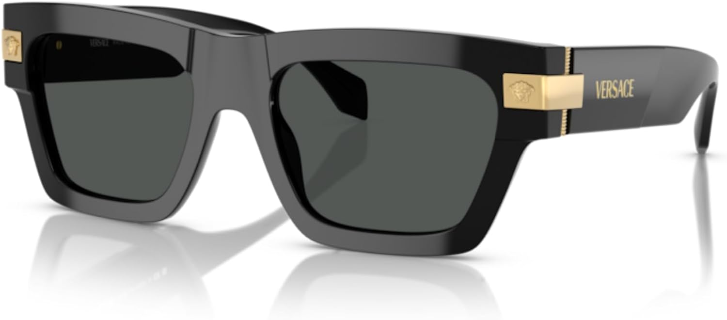 Versace VE4464 Rectangular Sunglasses for Men +BUNDLE with ACCESSORY EYEWEAR KIT