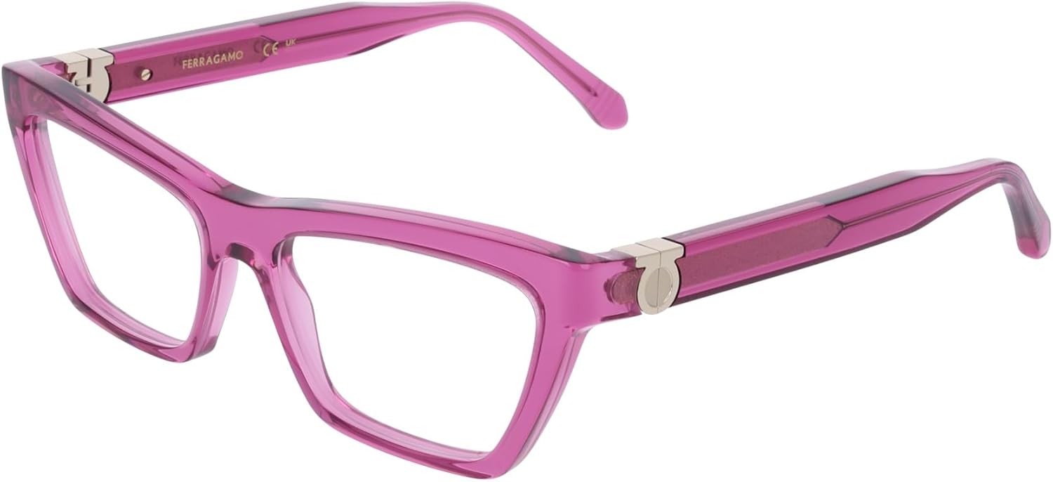 FERRAGAMO Eyeglasses SF 3021 665 Transparent Cyclamen