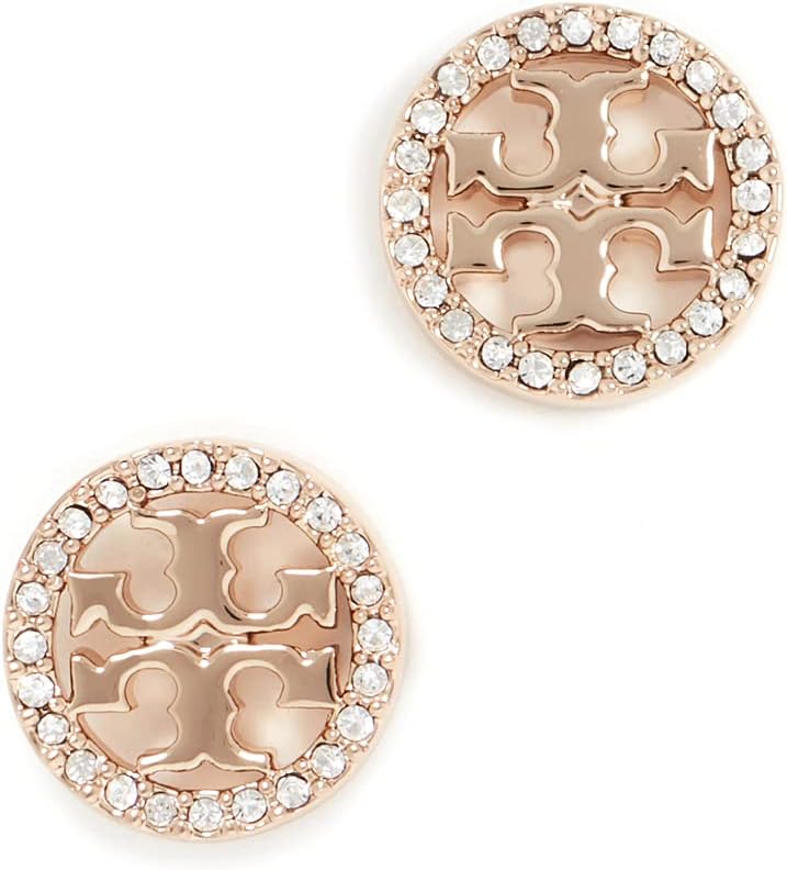 Tory Burch Women's Icon Pavé Circle Stud Earrings