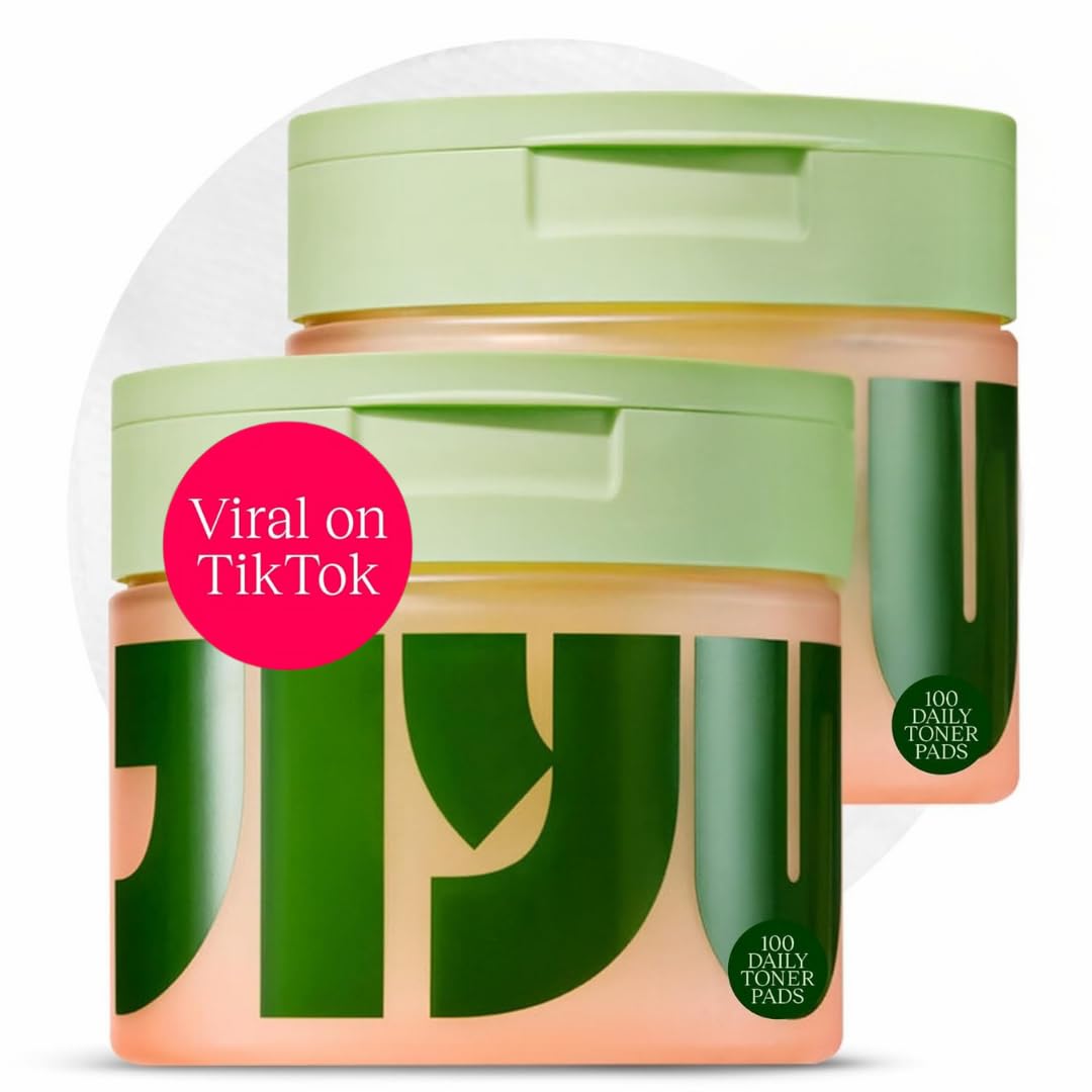 JIYU Toning Polish Pads - Korean Skincare for Dark Spots, Wrinkles & Dull Skin - Hydrating Facial Treatment with Snail Mucin, Niacinamide, Peptides & Centella - 2-Pack, 200 Pads