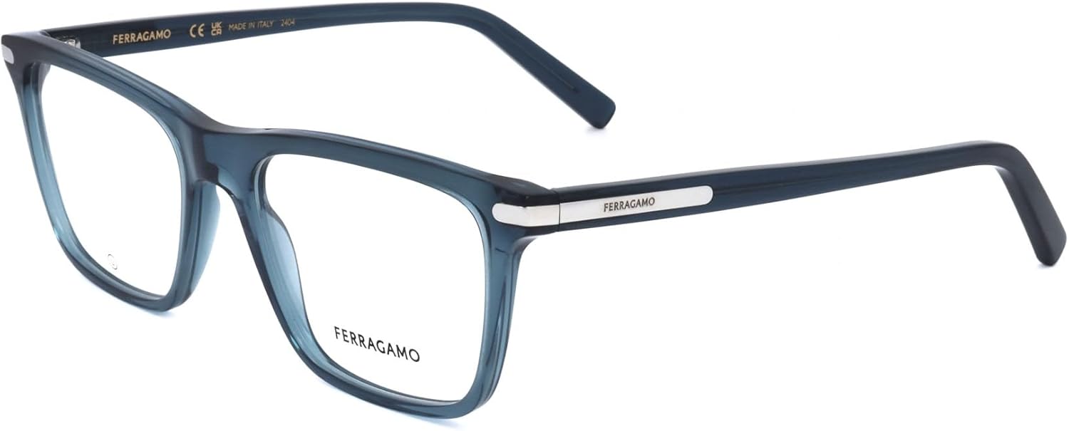 FERRAGAMO SF2959N 414 CRYSTAL NAVY BLUE 55/18/145 MALE Eyewear Frame