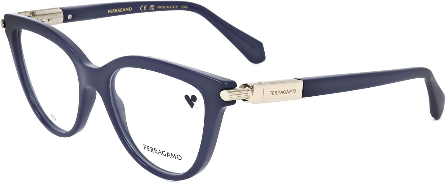 FERRAGAMO Eyeglasses SF 2974 414 Blue Navy