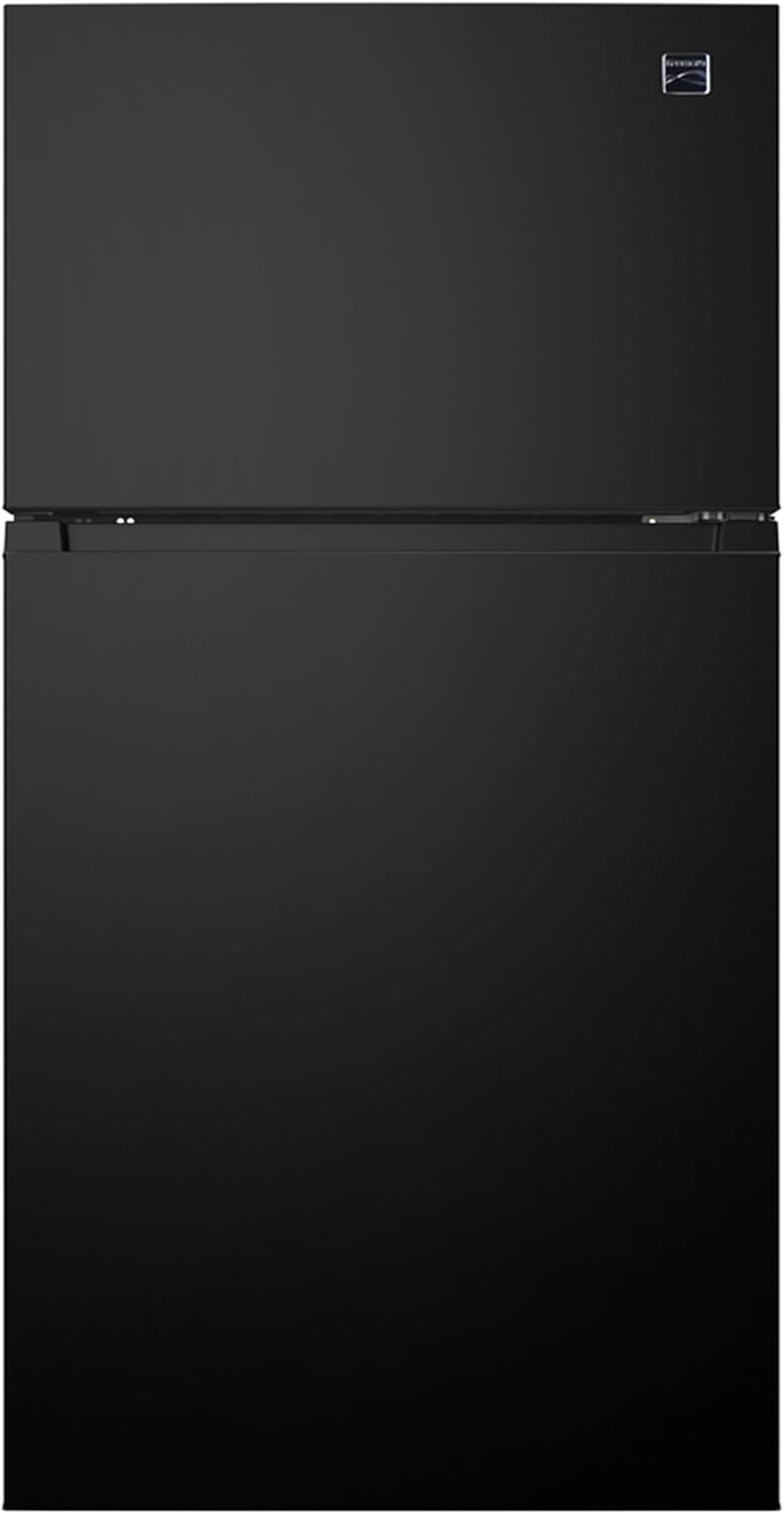 Kenmore 33 in. 20.4 cu. ft Capacity Refrigerator/Freezer with Full-Width Adjustable Glass Shelving, Humidity Control Crispers, Ice Maker, ENERGY STAR Certified, Black