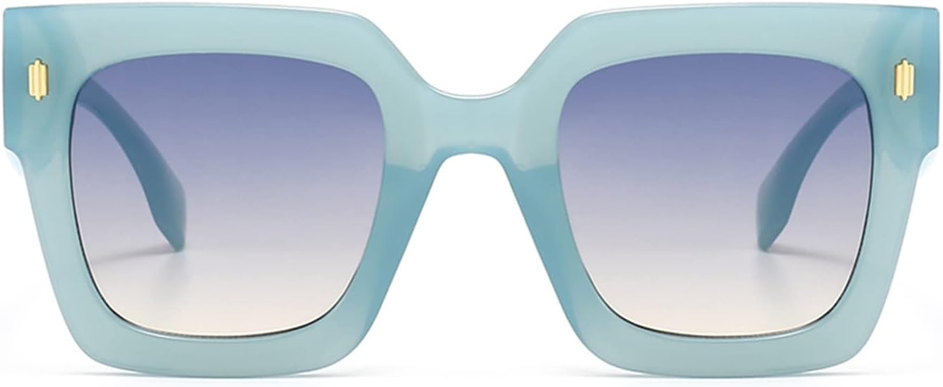 ADE WU Trendy Oversized Thick Square Sunglasses Womens | Vintage UV400 Large Luxury Shades Driving Sunnies For Daily Wear Travel Beach Outdoor Women Accessories