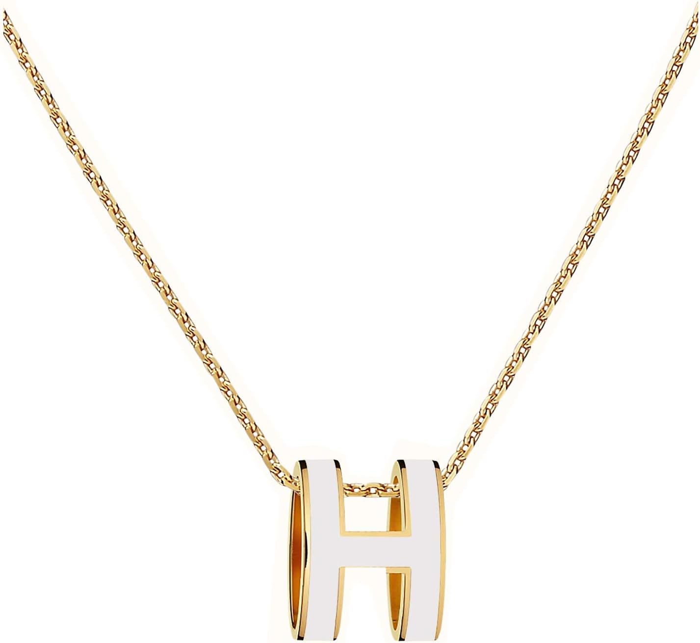 Classic Letter Design 18K Gold Plated Womens Necklace Colorful Color Optional Women's Pendant