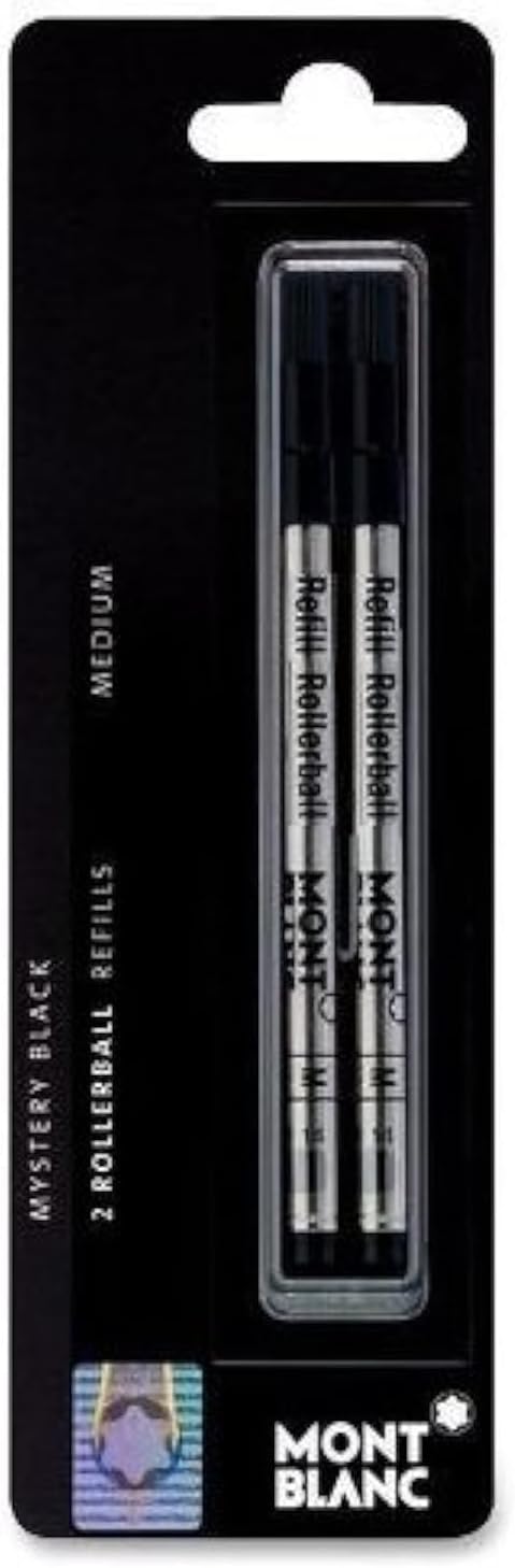 Montblanc MNB15158 - Rollerball Pen Refill, Medium Point, 2/PK, Black Ink