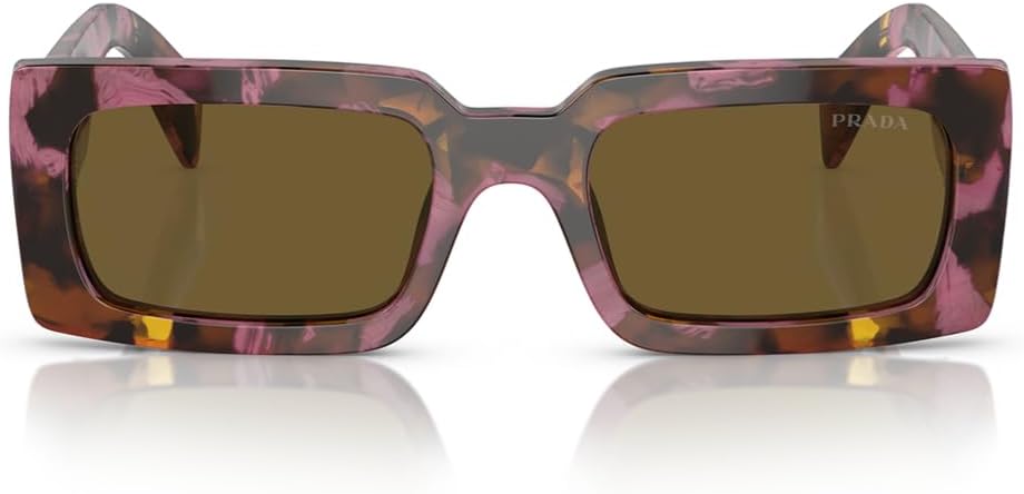 Prada Sunglasses PR A 7 S 18N01T Cognac Tortoise Dark Brown