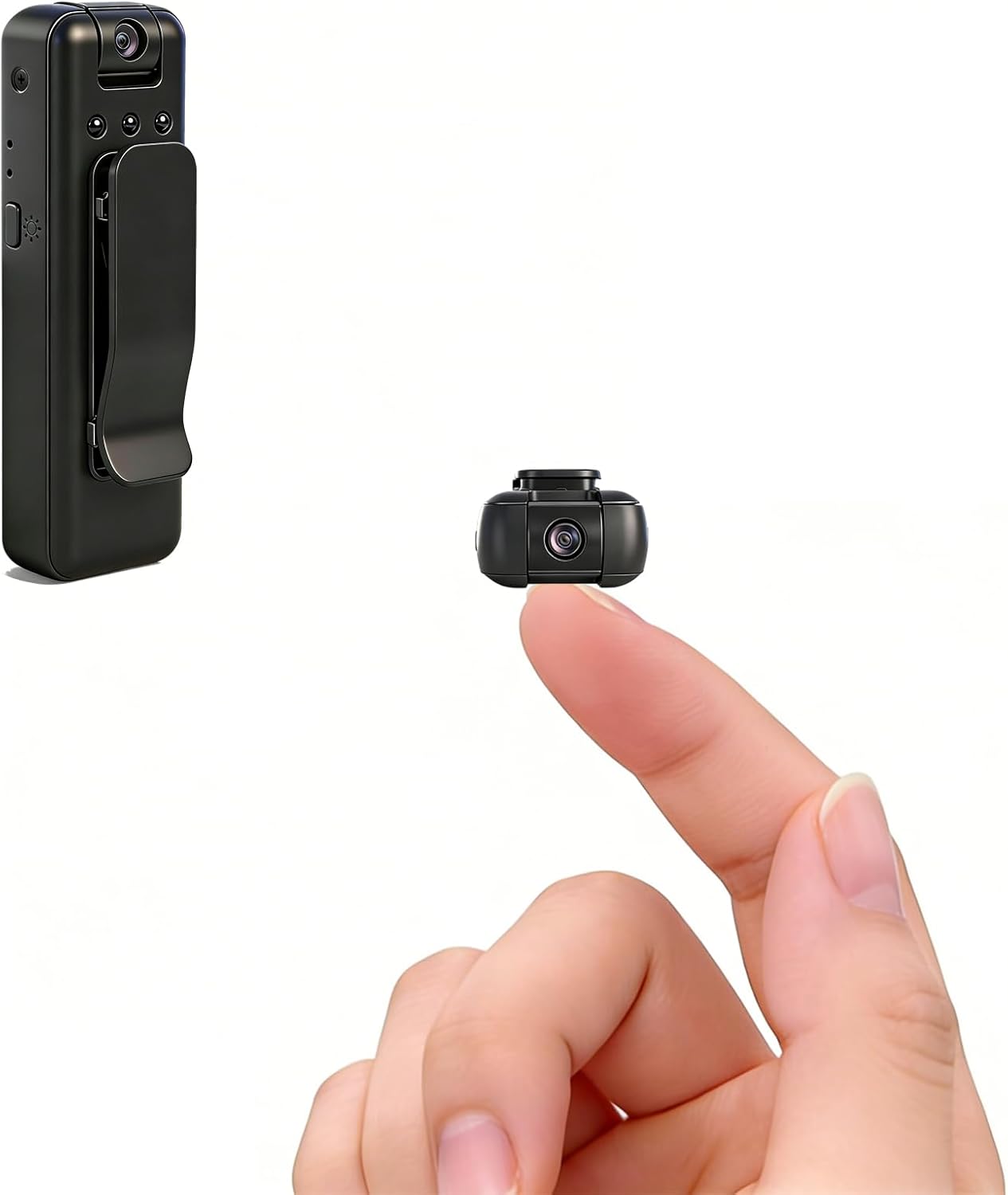Mini Body Camera with Audio and Video Recording, Small Tiny Wearable Personal Portable Thumb POV Action Recorder DV Camcorder Night Version grabar chest Security Guard Work Records Travel (1pcs 4k)