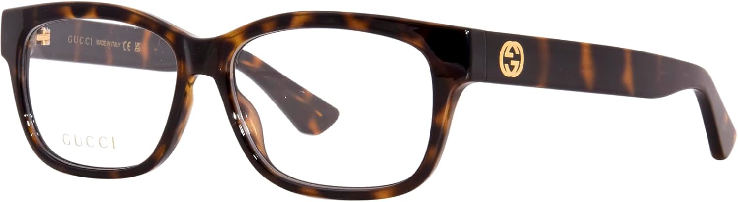 Gucci GG1341O 002 Havana Rectangular 55mm Women's Eyeglasses