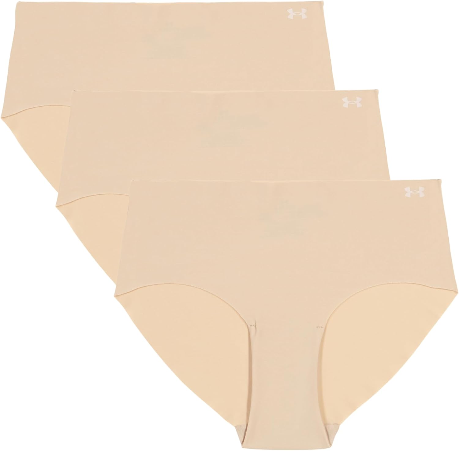 Under Armour Women's 3-pack Pure Stretch No Show Hipster Underwear, All-day Comfort & Ultra-soft Fit