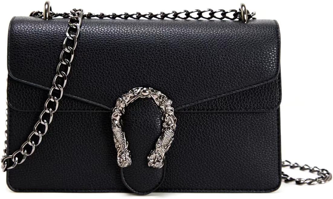 Chain Crossbody Bags Purses for Women Trendy,Fashion Evening Bags Satchel Handbags,Cute Vegan Shoulder Bag