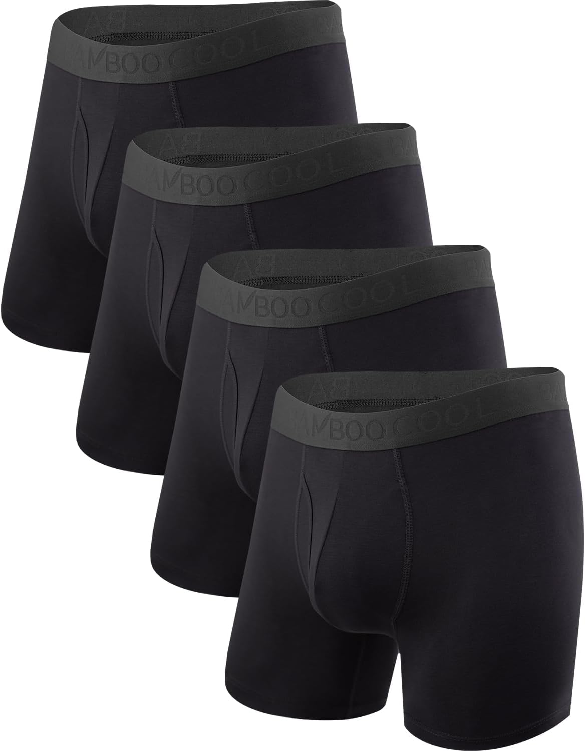 BAMBOO COOL Ultra Soft Mens Underwear Boxer Briefs Multi-pack | Viscose from Bamboo,No Ride Up,Cooler & More Breathable than Cotton,Lightweight & Anti-chafing,Daily Wear,Outdoor