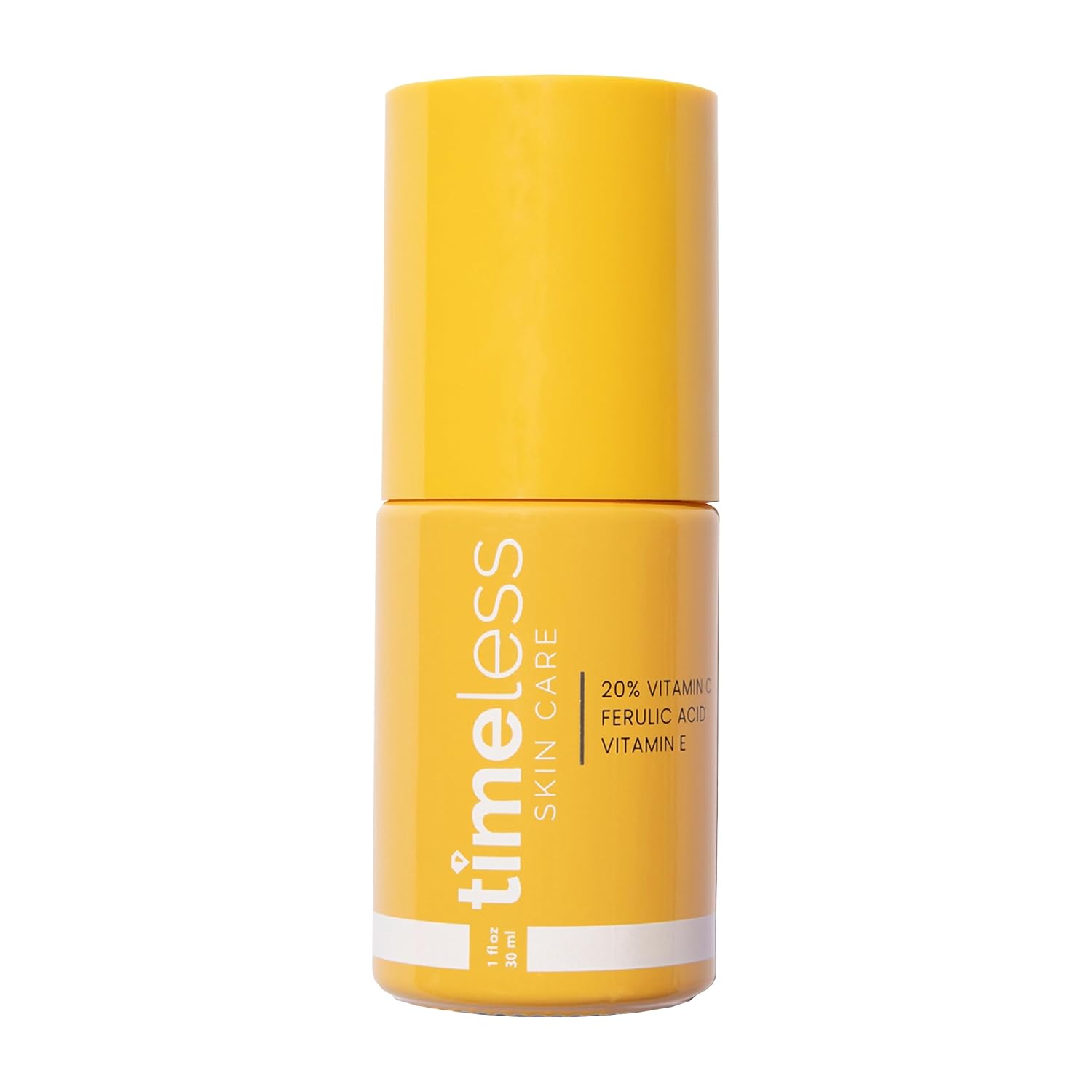 Timeless Skin Care Vitamin C Serum with Vitamin E & Ferulic Acid - Brightening Serum - for Oily & Dry Skin - Fragrance-Free - 1 oz | Vitamin C Serum for Even Skin Tone and Collagen Support, Antioxidan