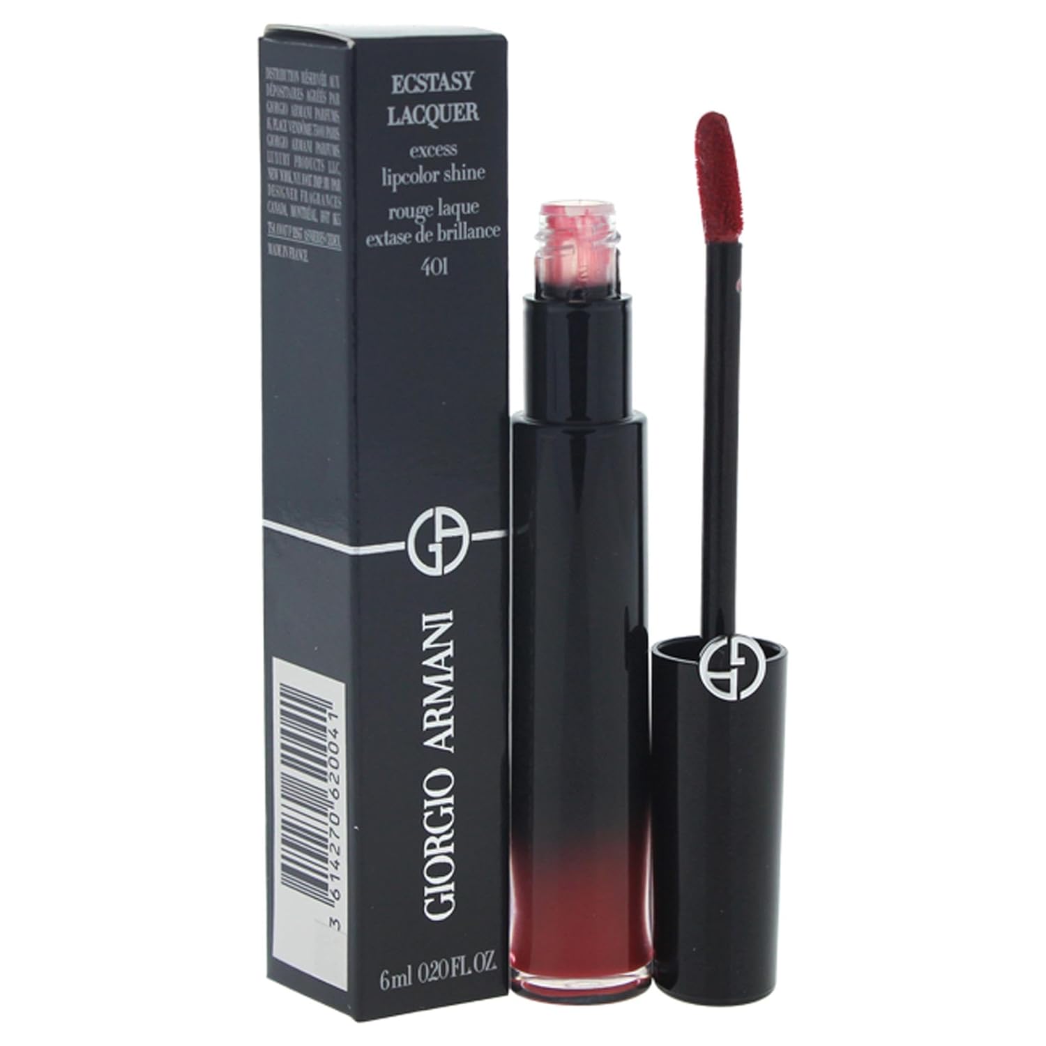 Giorgio Armani Ecstasy Lacquer Excess Lipcolor Shine, 401 Red Chrome, 0.2 Ounce