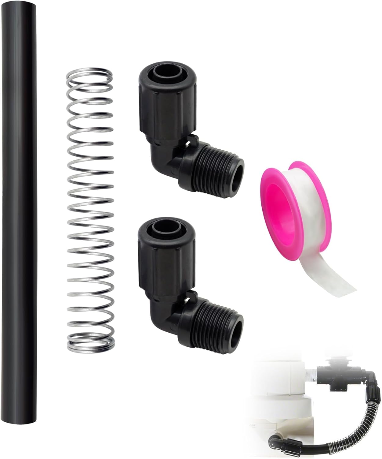 Pool Chlorinator Parts,R172091 Tubes with R172272 Elbow R171097 Tube Support Fitting | Fits for Pentair Rainbow Auto Feeder/Chlorinator Model 320 and 322