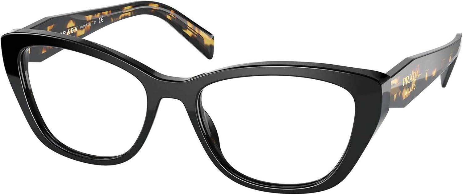 Prada PR 19WV Eyewear Frame Black w/Demo Lens 53MM