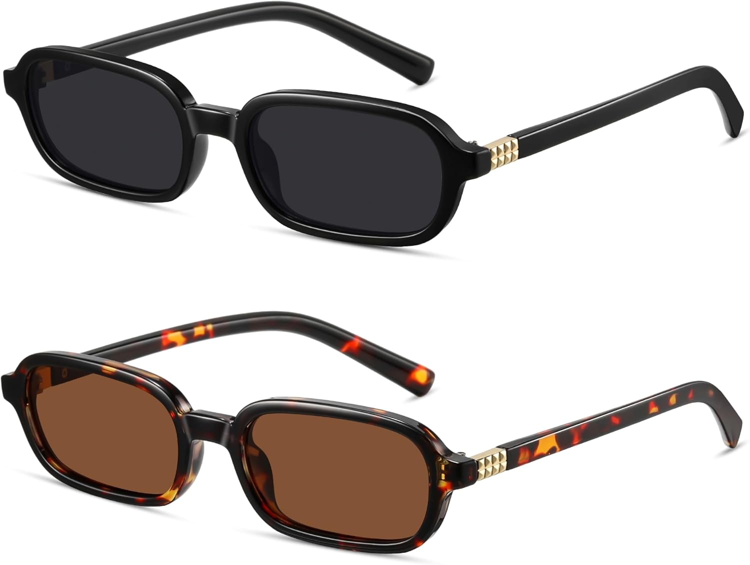 Retro Rectangle Sunglasses for Women Men Trendy Vintage Small Square | Sun Glasses 90s Fashion Cute Sunnies CL010