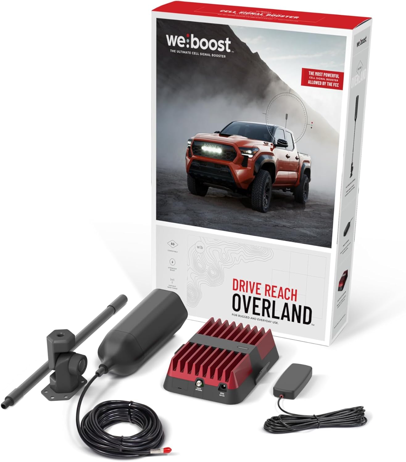 weBoost Drive Reach Overland - Cell Phone Signal Booster for Off Road Vehicles | Boosts 5G & 4G LTE for All U.S. Carriers - Verizon, AT&T, T-Mobile & More | Made in The U.S. | FCC Approved