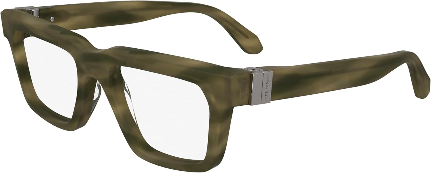 FERRAGAMO SF2995 319 STRIPED KHAKI 52/19/145 MALE Eyewear Frame
