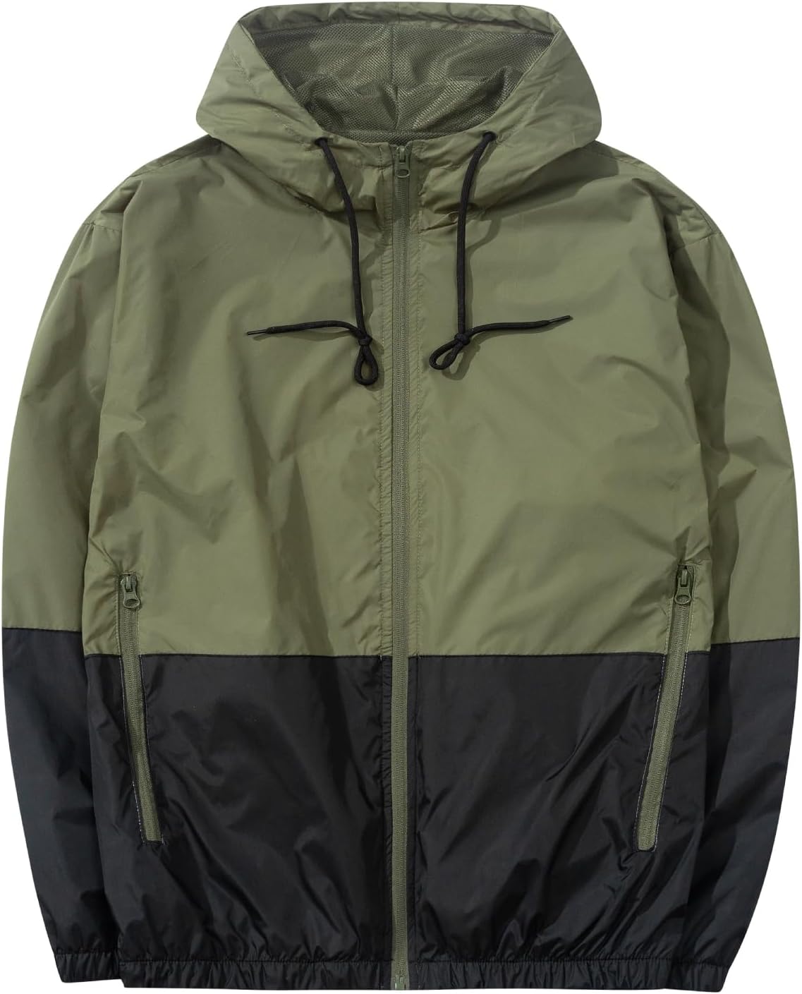Men's Lightweight Windbreaker Jackets Outdoor Hooded Pocket Raincoat Jacket