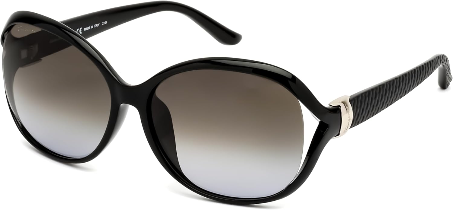 Salvatore Ferragamo Sunglasses Oval Full Rim, Havana Frame and Brown Gradient Lens SF770SA214