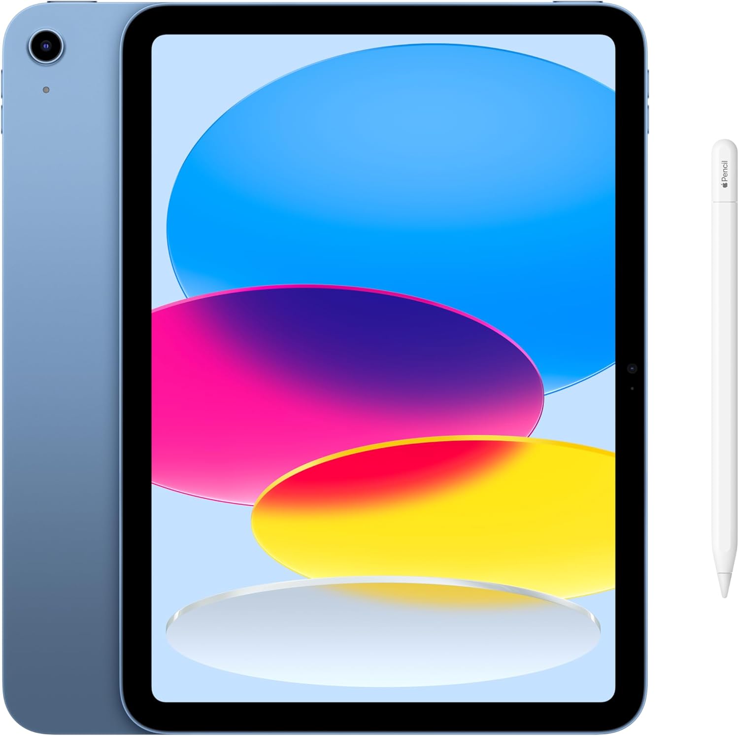 Apple iPad 11-inch: A16 chip, 11-inch Model, Liquid Retina Display, 128GB, Wi-Fi 6, 12MP Front/12MP Back Camera, Touch ID, All-Day Battery Life — Blue with Apple Pencil (USB-C)