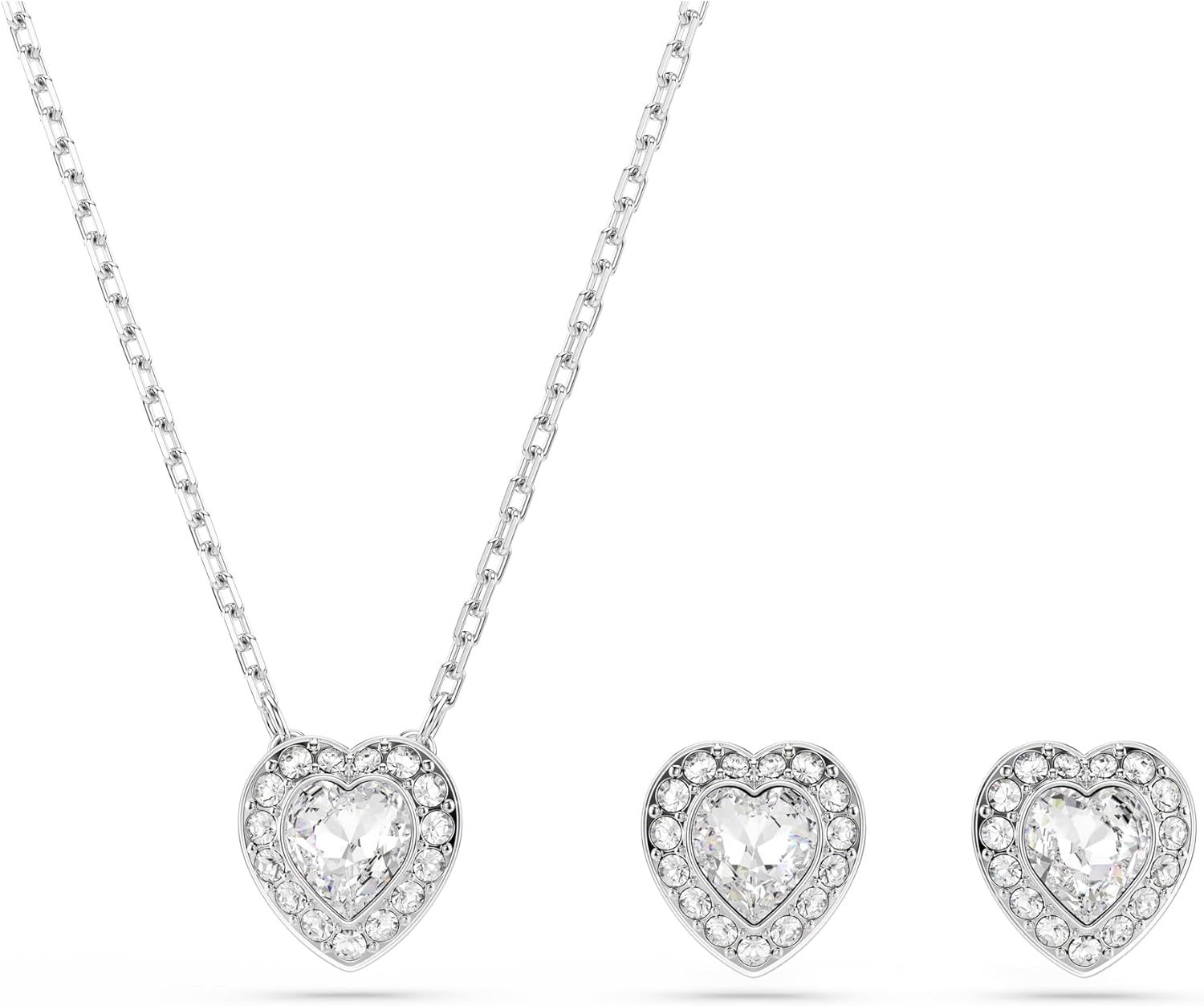 Swarovski Ariana Grande Collection, Clear Crystal & Pearls, Rhodium Finish, Necklaces, Earrings and Bracelets
