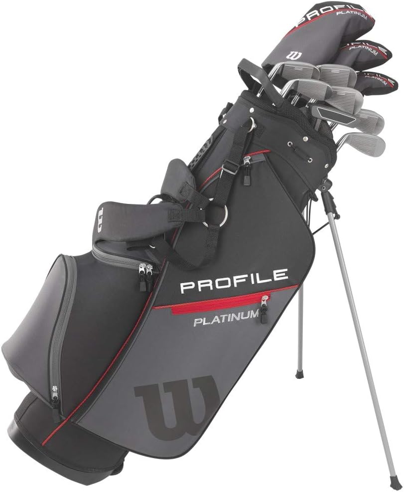 Wilson Men's Profile Platinum Complete Golf Club Package Set - Right Handed, Stand Bag