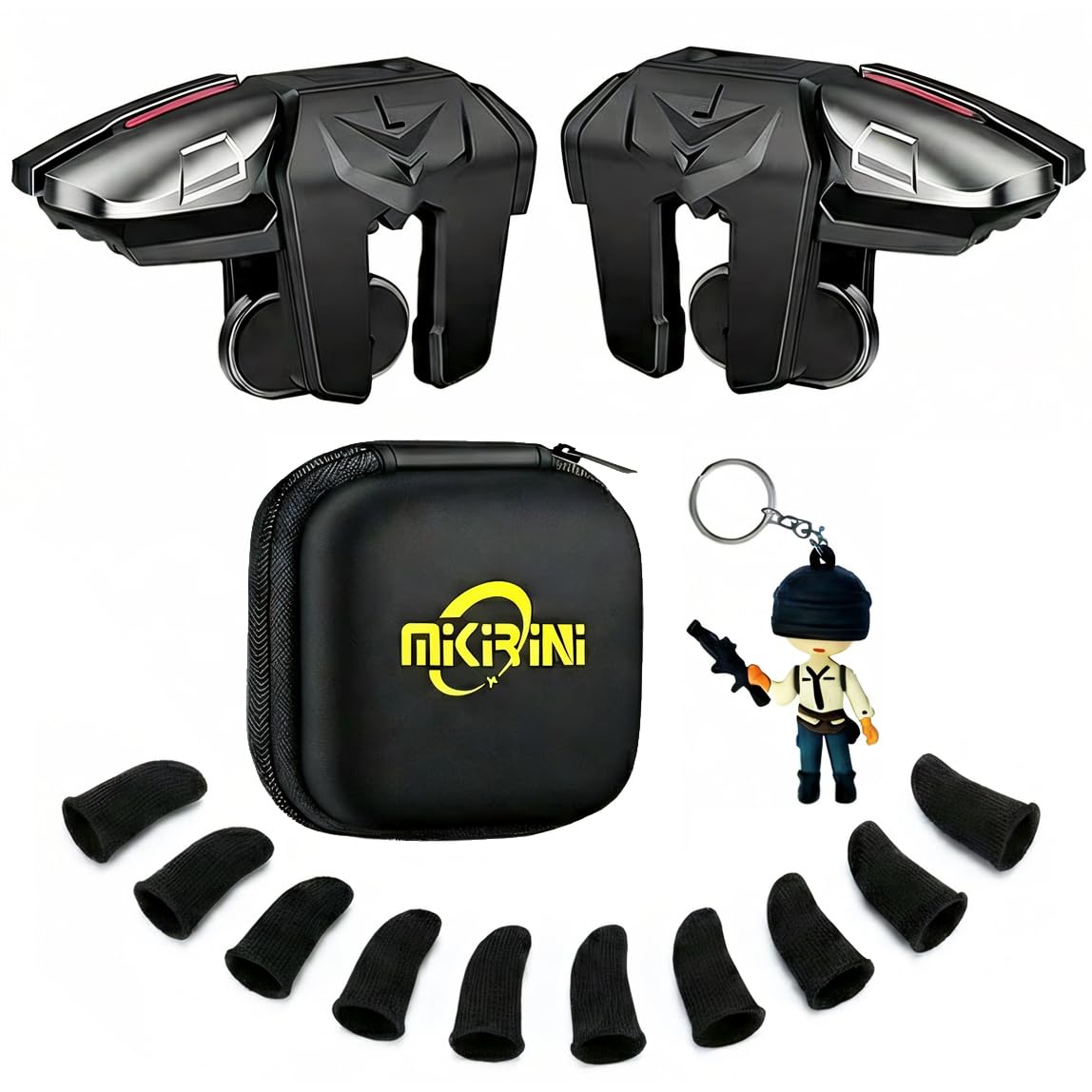PUBG Mobile Triggers 13 in 1 Combo, 4 Gaming Triggers Mobile Phone Game Controller for PUBG/Knives Out/Call of Duty/Rules of Survival, Aim & Fire Trigger for iPhone & Android Phone (Boy) | L2R2 gaming