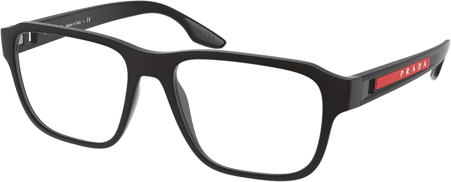 PRADA LINEA ROSSA PS 04NV - DG01O1 Eyeglass Frame BLACK RUBBER w/DEMO LENS 54mm