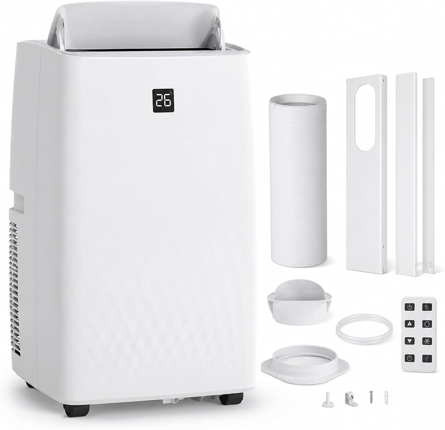 14000 BTU Portable Air Conditioners, Cools Up to 750 Sq. Ft, 4-in-1 Portable AC Unit for Rooms with Remote Control, Quiet Operation, 24H Timer, Window Installation Kit for Home Office