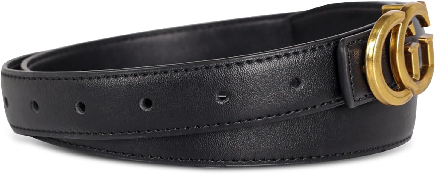 Aurolran Women's Leather Belt with Buckle - Ideal for Dresses, Jeans, and Coats