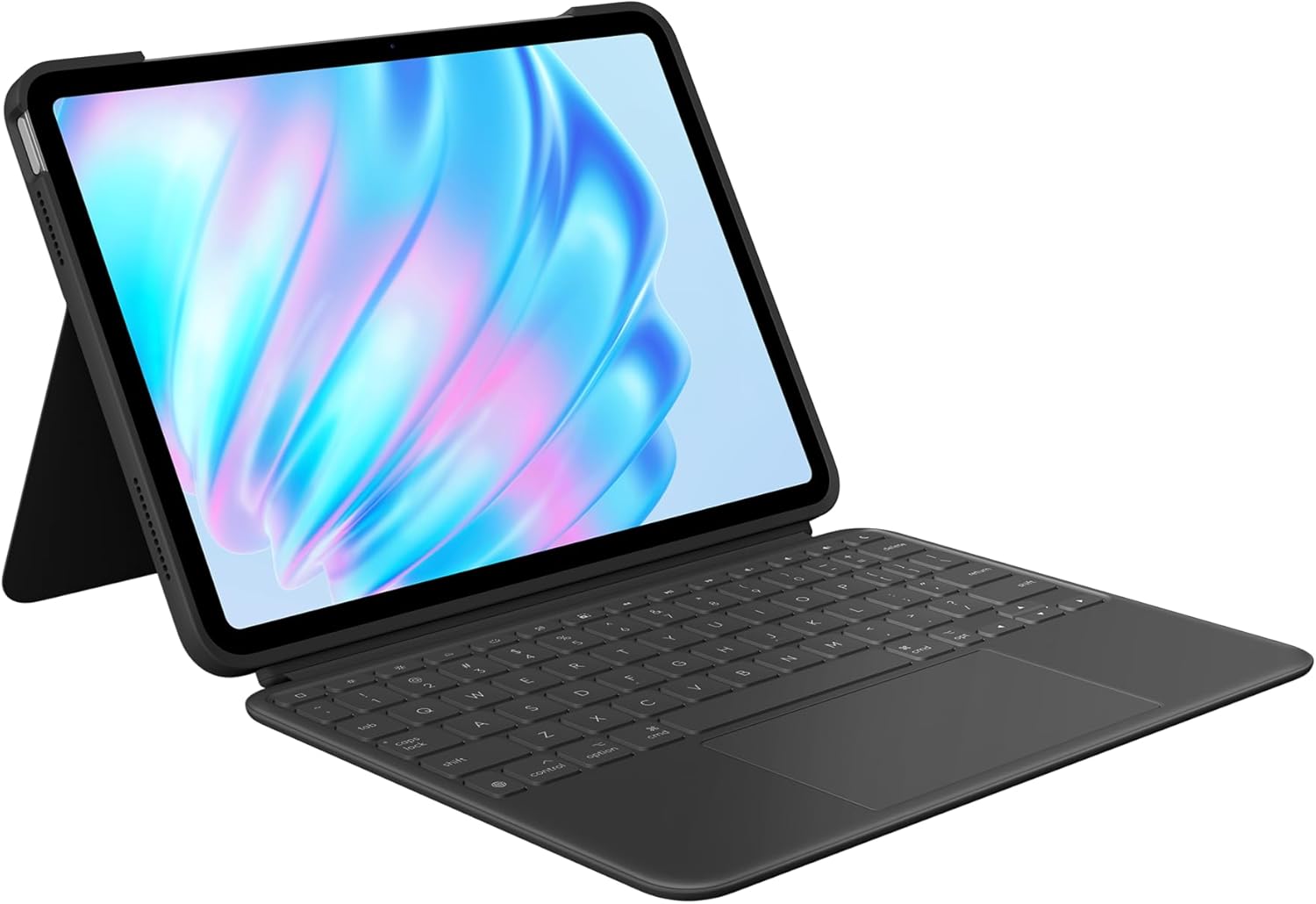 Logitech Combo Touch iPad Air 11 Keyboard Case -Midnight Black | Fits M2 M3 & M4 models, compatible with 5th gen, features backlit keys, built-in kickstand for flexible viewing