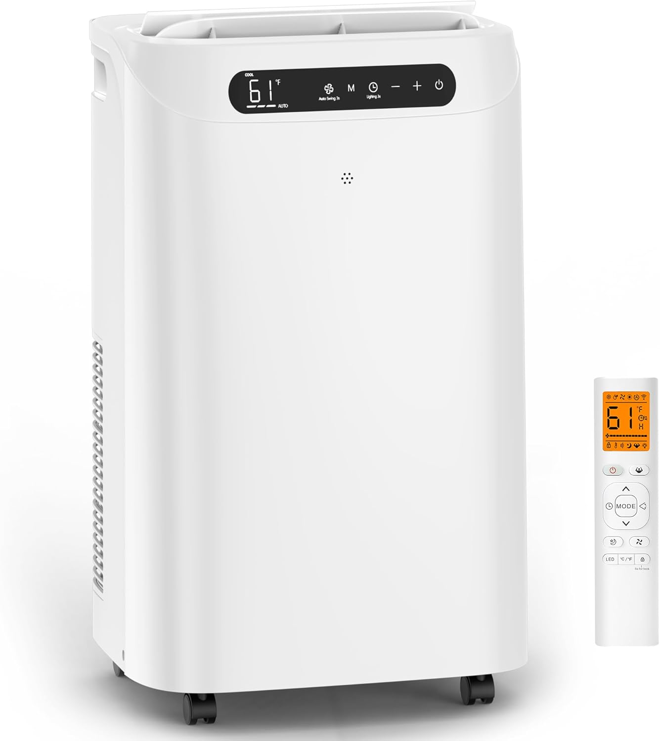 14000 BTU Portable Air Conditioners for Room Cooling up to 700 Sq. Ft, 3-IN-1 Quiet Portable AC Unit with Dehumidifier Fan, Remote Control, Smart Sleep Mode, 24H Timer, Windows Kit Included